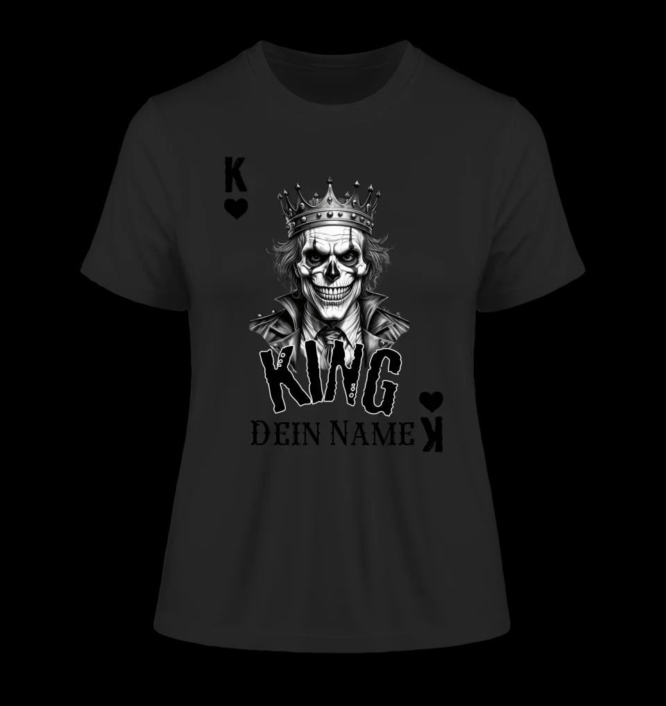 Poker King + dein Name • Ladies Premium T-Shirt XS-2XL aus Bio-Baumwolle für Damen • Exklusivdesign • personalisiert