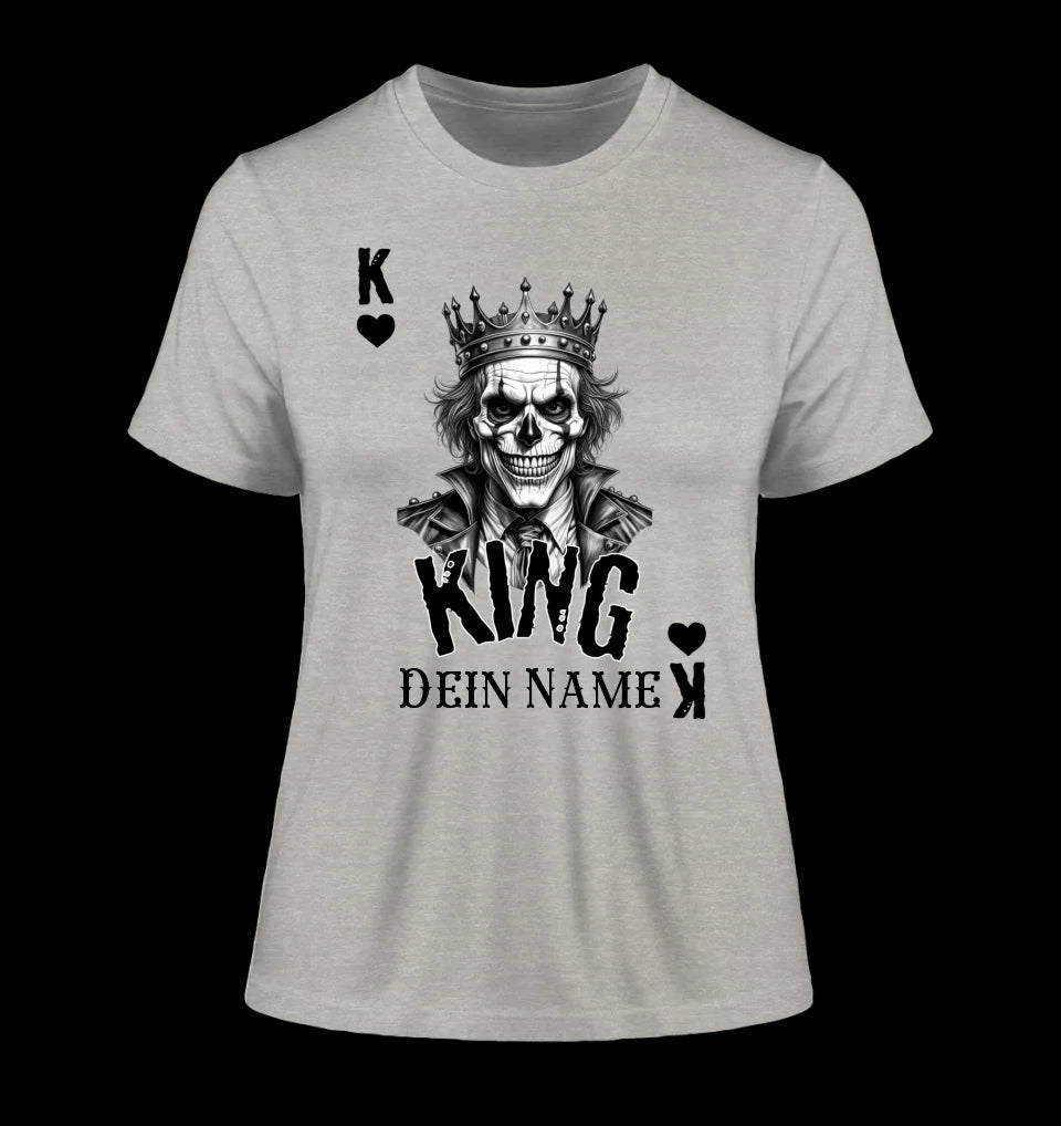 Poker King + dein Name • Ladies Premium T-Shirt XS-2XL aus Bio-Baumwolle für Damen • Exklusivdesign • personalisiert