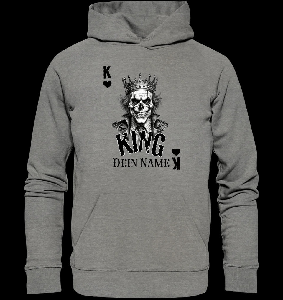 Poker King + dein Name • Unisex Premium Hoodie XS-5XL aus Bio-Baumwolle für Damen & Herren • Exklusivdesign • personalisiert