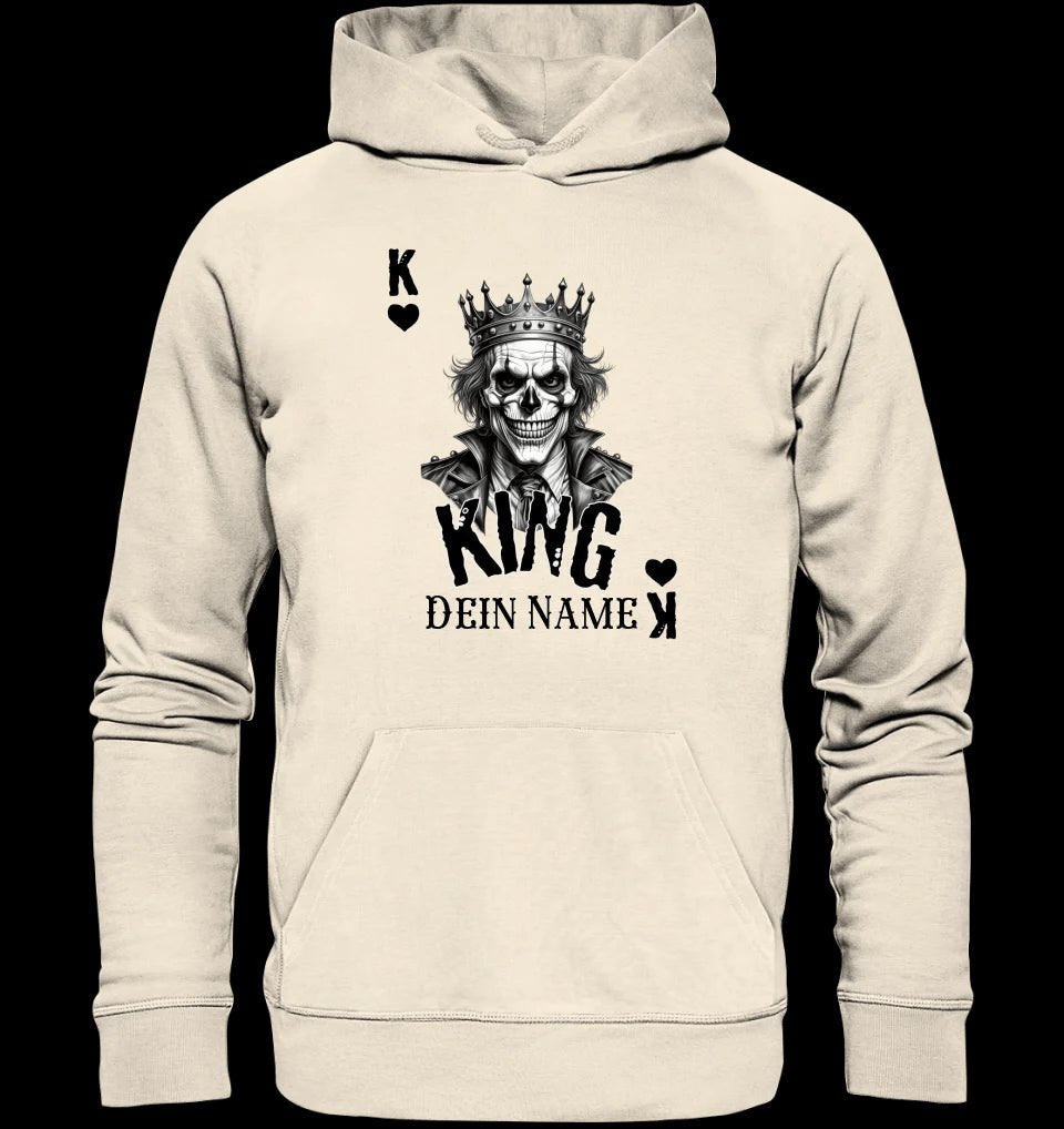 Poker King + dein Name • Unisex Premium Hoodie XS-5XL aus Bio-Baumwolle für Damen & Herren • Exklusivdesign • personalisiert