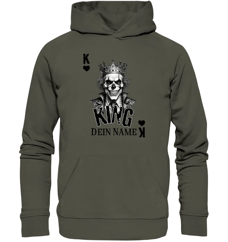 Poker King + dein Name • Unisex Premium Hoodie XS-5XL aus Bio-Baumwolle für Damen & Herren • Exklusivdesign • personalisiert