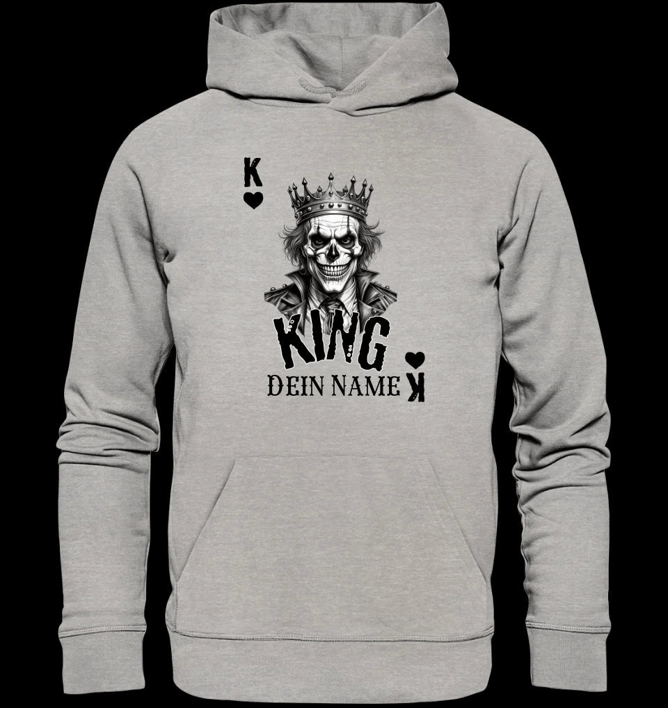 Poker King + dein Name • Unisex Premium Hoodie XS-5XL aus Bio-Baumwolle für Damen & Herren • Exklusivdesign • personalisiert