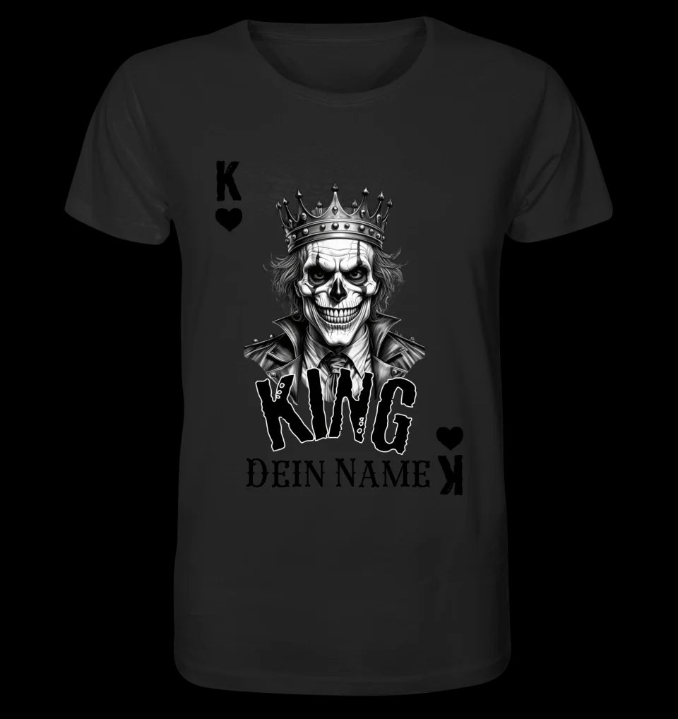 Poker King + dein Name • Unisex Premium T-Shirt XS-5XL aus Bio-Baumwolle für Damen & Herren • Exklusivdesign • personalisiert