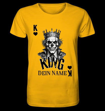 Poker King + dein Name • Unisex Premium T-Shirt XS-5XL aus Bio-Baumwolle für Damen & Herren • Exklusivdesign • personalisiert