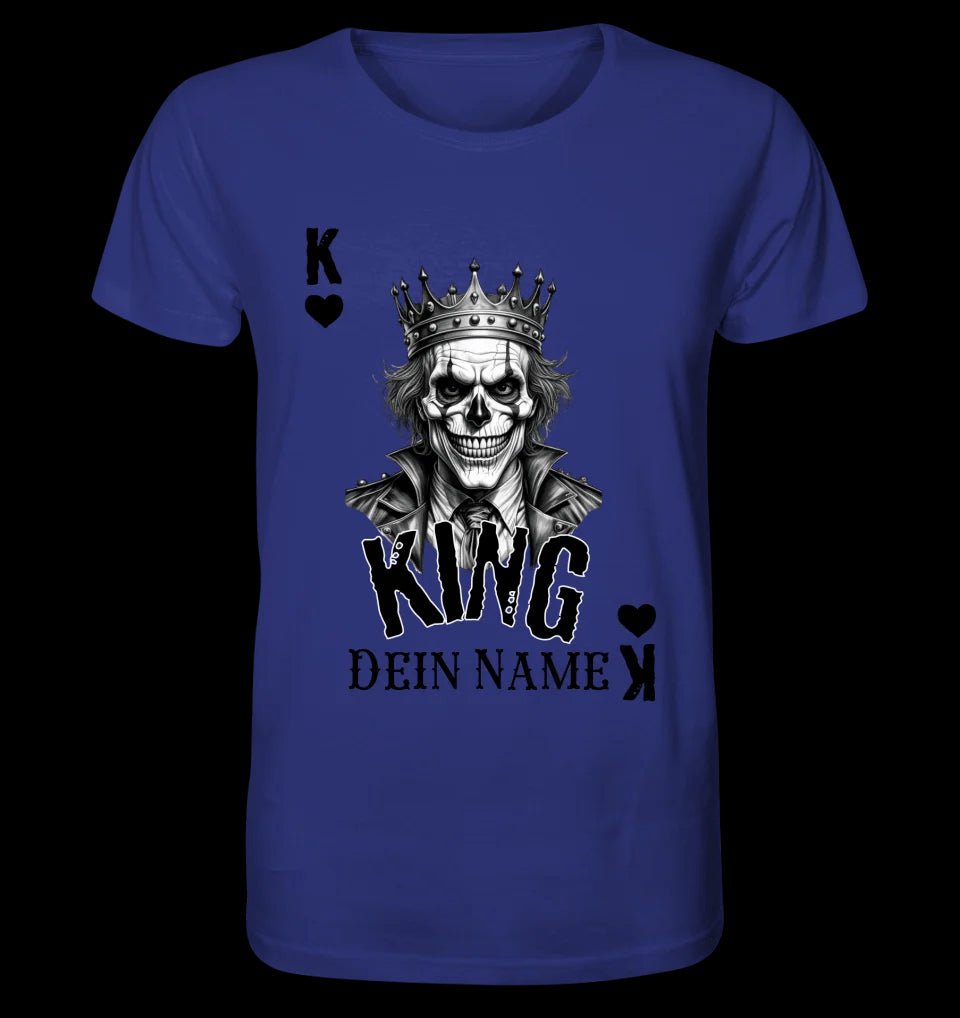 Poker King + dein Name • Unisex Premium T-Shirt XS-5XL aus Bio-Baumwolle für Damen & Herren • Exklusivdesign • personalisiert