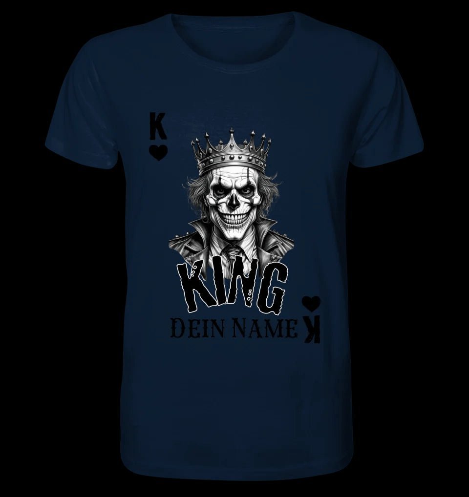 Poker King + dein Name • Unisex Premium T-Shirt XS-5XL aus Bio-Baumwolle für Damen & Herren • Exklusivdesign • personalisiert