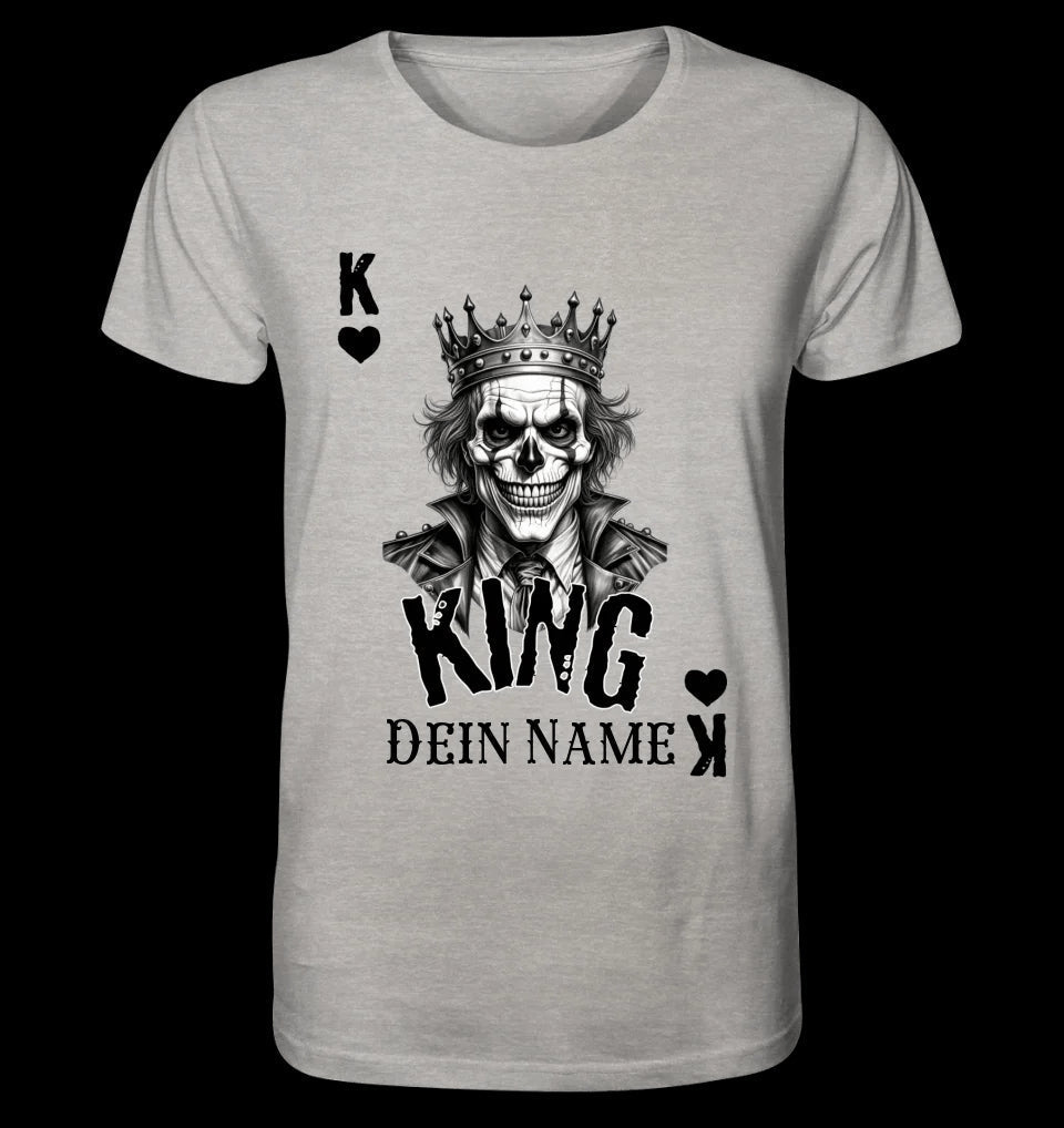 Poker King + dein Name • Unisex Premium T-Shirt XS-5XL aus Bio-Baumwolle für Damen & Herren • Exklusivdesign • personalisiert