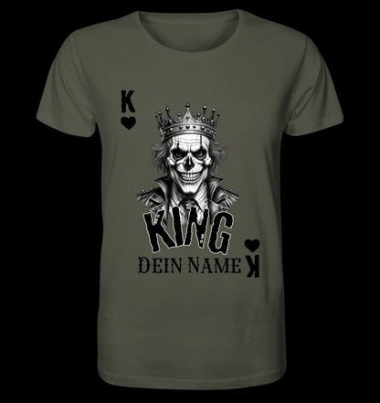 Poker King + dein Name • Unisex Premium T-Shirt XS-5XL aus Bio-Baumwolle für Damen & Herren • Exklusivdesign • personalisiert