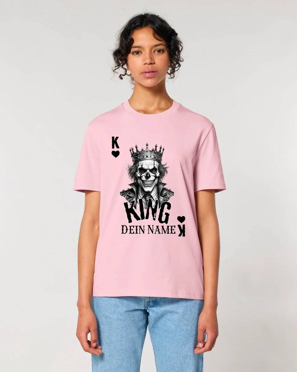 Poker King + dein Name • Unisex Premium T-Shirt XS-5XL aus Bio-Baumwolle für Damen & Herren • Exklusivdesign • personalisiert