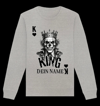 Poker King + dein Name • Unisex Sweatshirt Bio-Baumwolle in 4 Farben XS-3XL • personalisiert