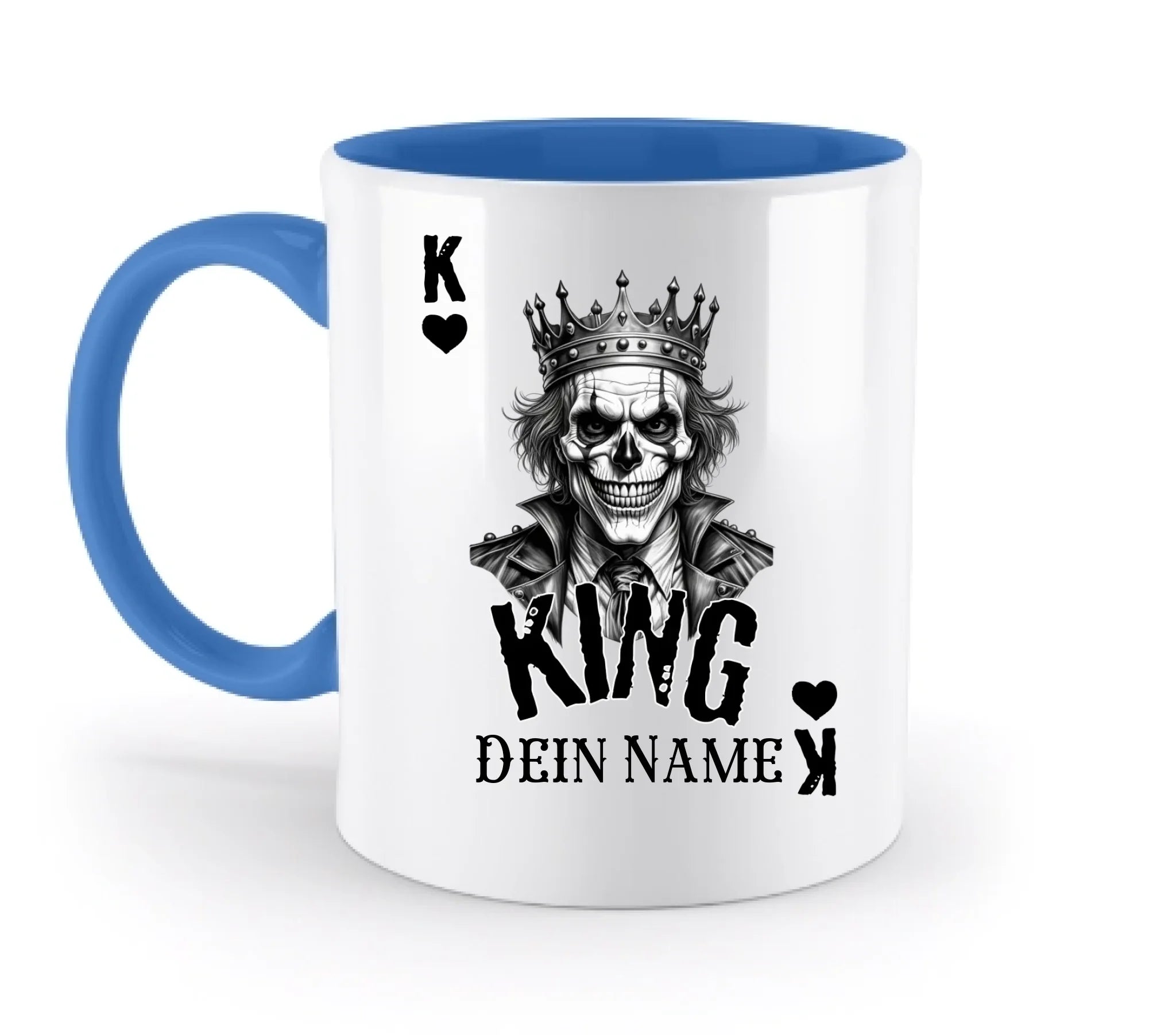 Poker King + dein Name • zweifarbige Tasse spülmaschinengeeignet • Exklusivdesign • personalisiert