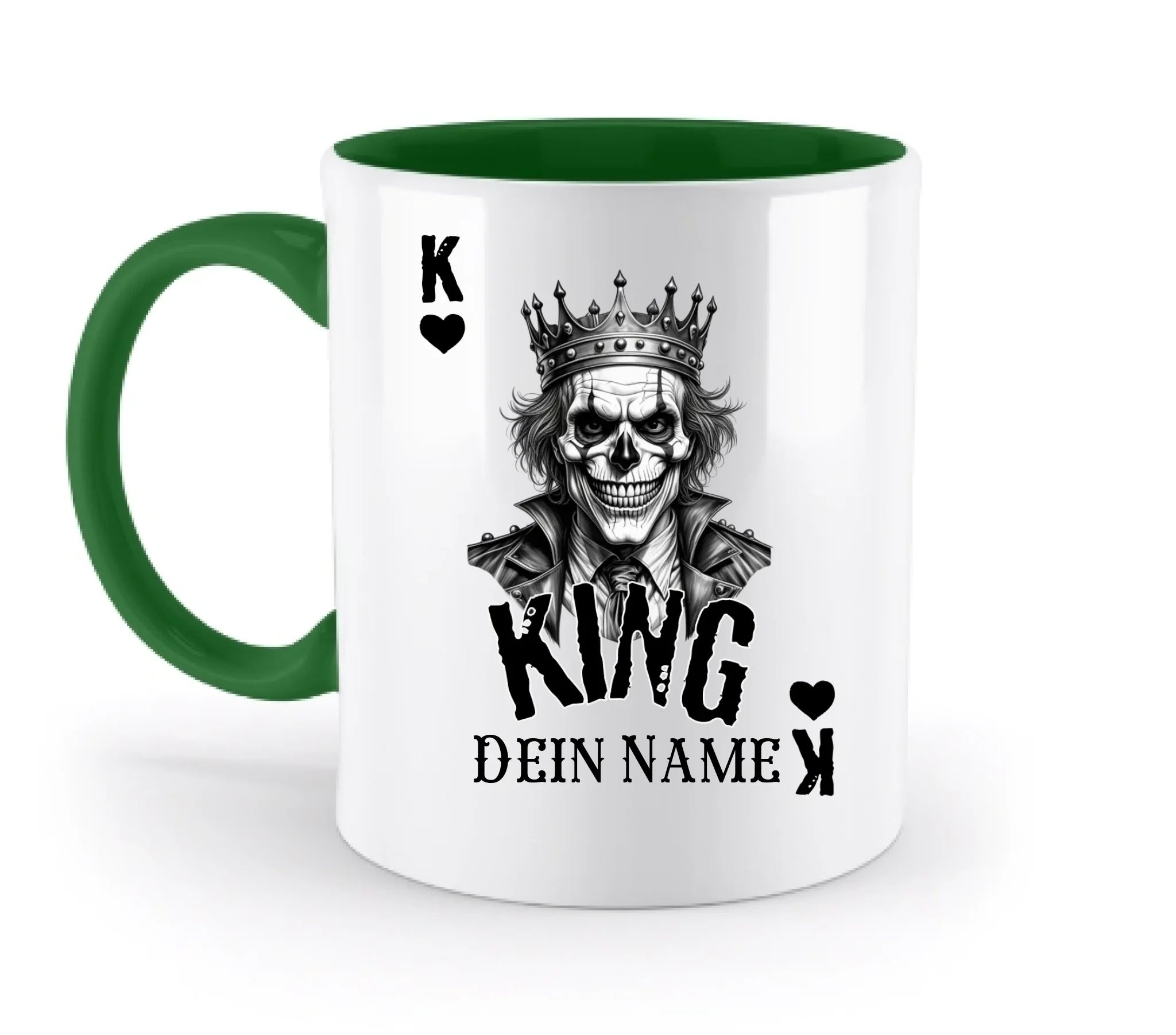 Poker King + dein Name • zweifarbige Tasse spülmaschinengeeignet • Exklusivdesign • personalisiert