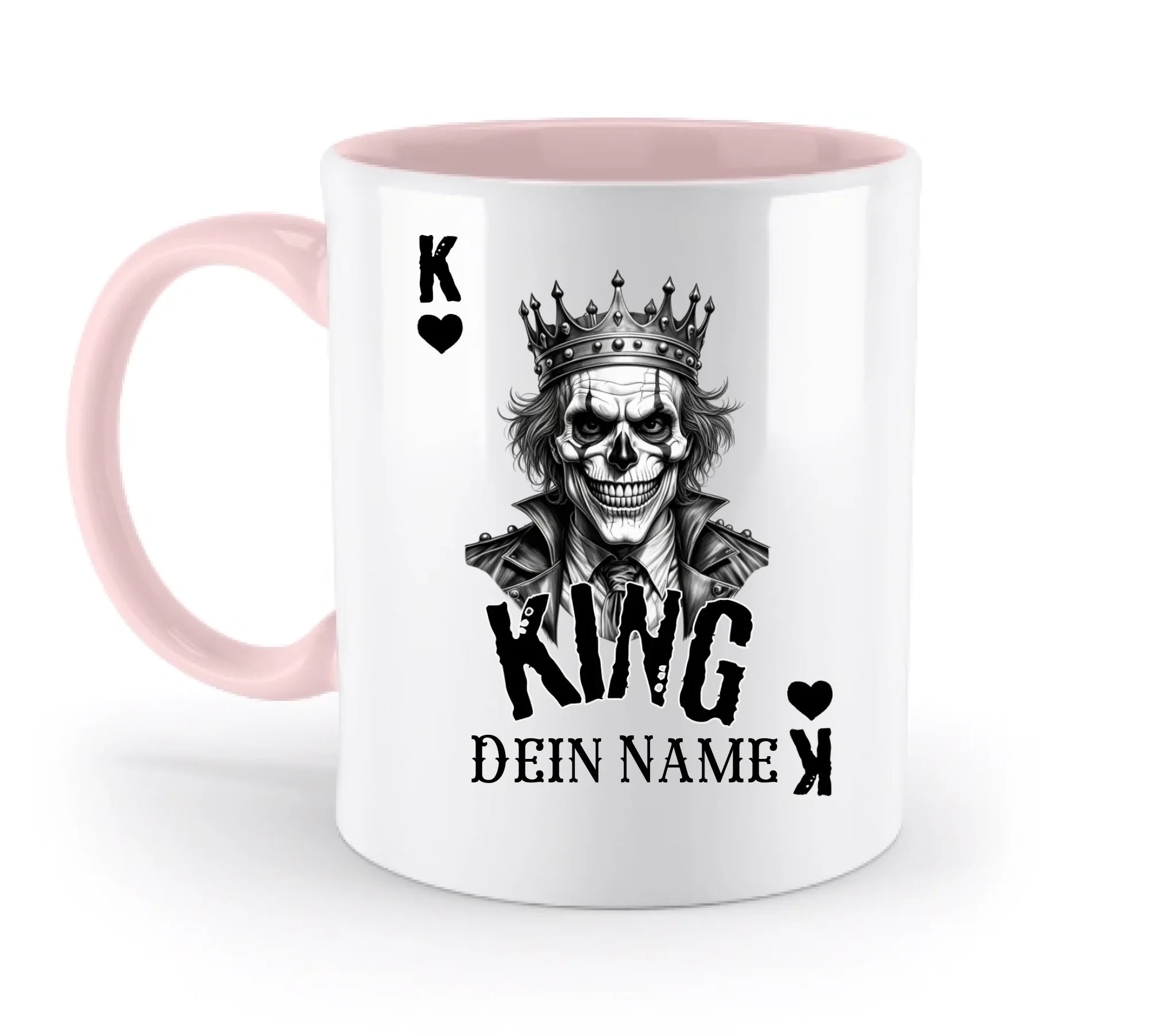 Poker King + dein Name • zweifarbige Tasse spülmaschinengeeignet • Exklusivdesign • personalisiert