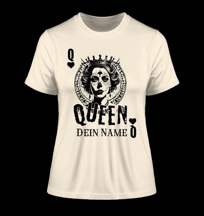 Poker Queen + dein Name • Ladies Premium T-Shirt XS-2XL aus Bio-Baumwolle für Damen • Exklusivdesign • personalisiert