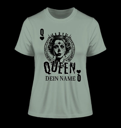 Poker Queen + dein Name • Ladies Premium T-Shirt XS-2XL aus Bio-Baumwolle für Damen • Exklusivdesign • personalisiert