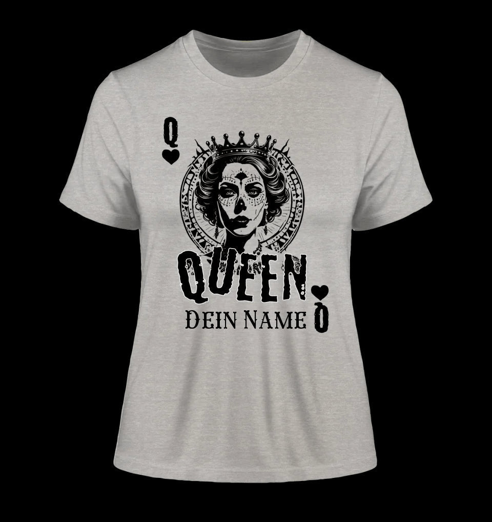 Poker Queen + dein Name • Ladies Premium T-Shirt XS-2XL aus Bio-Baumwolle für Damen • Exklusivdesign • personalisiert