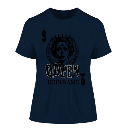 Poker Queen + dein Name • Ladies Premium T-Shirt XS-2XL aus Bio-Baumwolle für Damen • Exklusivdesign • personalisiert