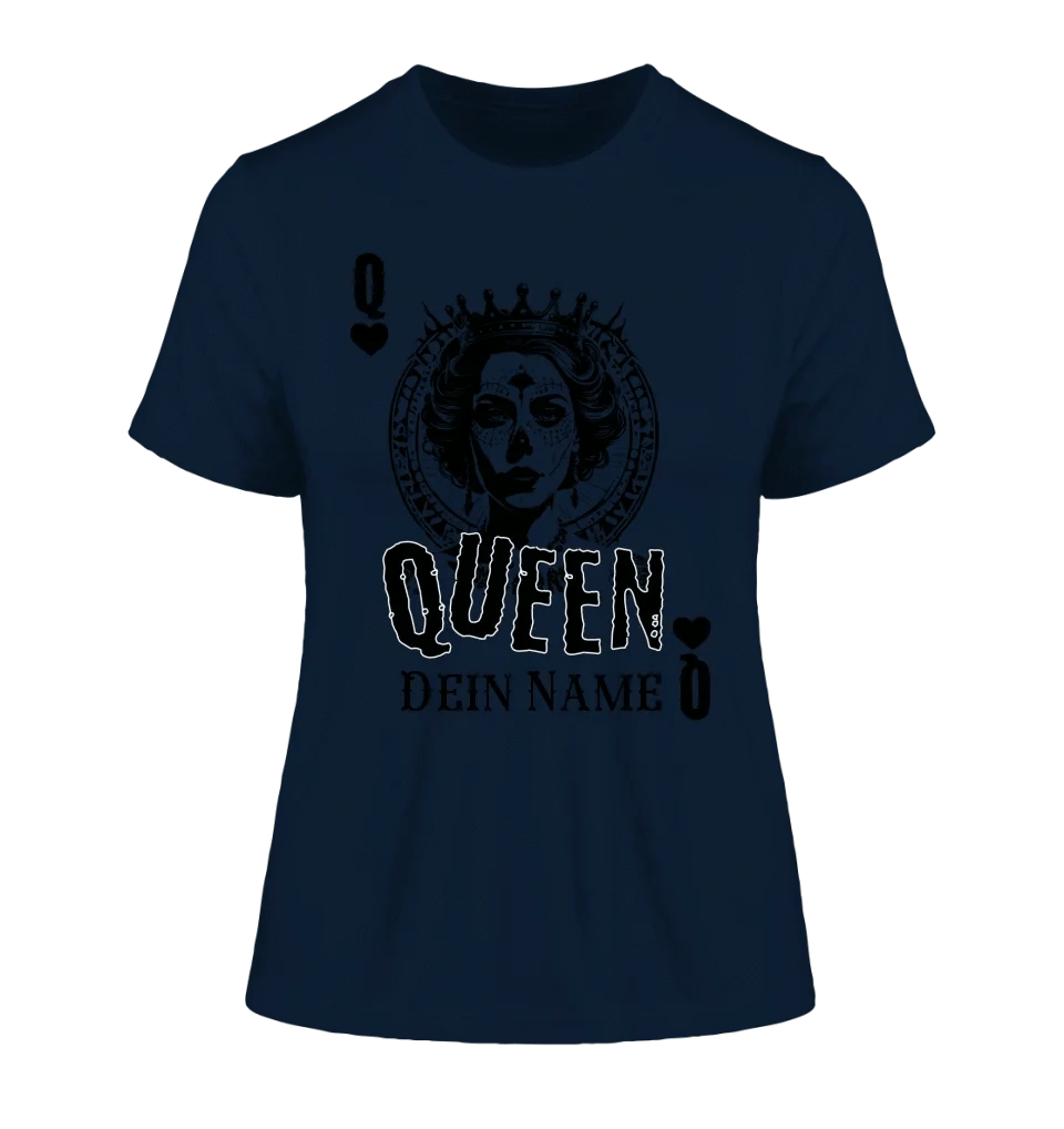 Poker Queen + dein Name • Ladies Premium T-Shirt XS-2XL aus Bio-Baumwolle für Damen • Exklusivdesign • personalisiert