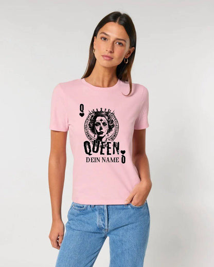 Poker Queen + dein Name • Ladies Premium T-Shirt XS-2XL aus Bio-Baumwolle für Damen • Exklusivdesign • personalisiert