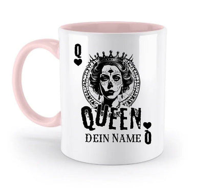 Poker Queen + dein Name • zweifarbige Tasse spülmaschinengeeignet • Exklusivdesign • personalisiert