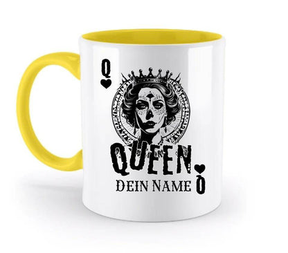 Poker Queen + dein Name • zweifarbige Tasse spülmaschinengeeignet • Exklusivdesign • personalisiert