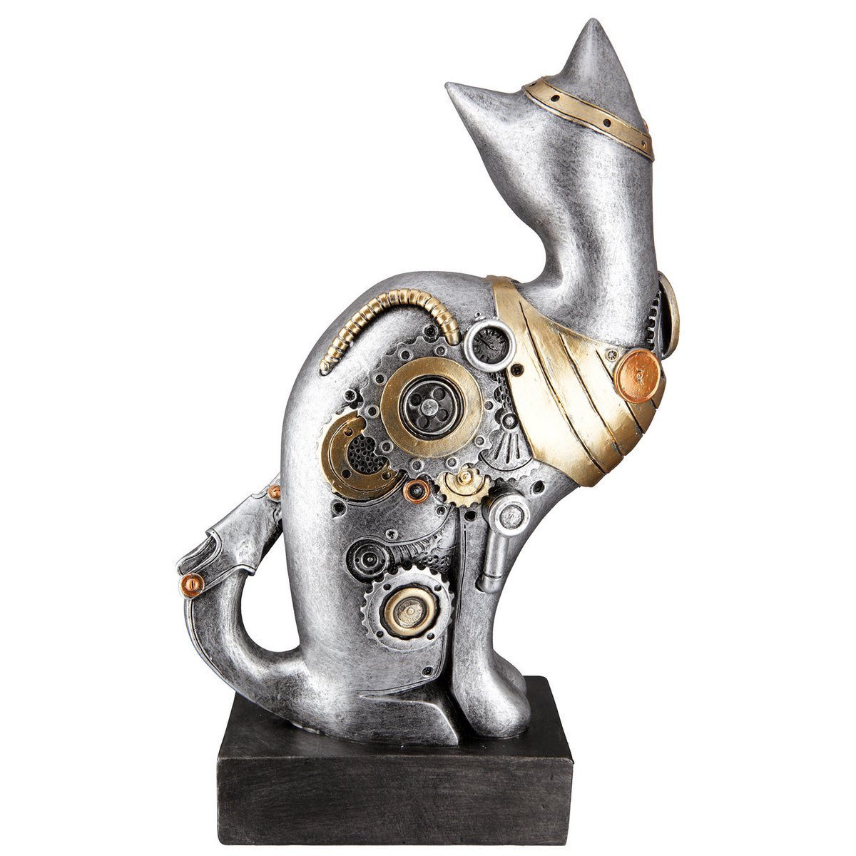 Poly Skulptur "Steampunk Cat" • Skulptur • Wohndeko