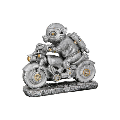 Poly Skulptur "Steampunk Motor-Pig" • Skulptur • Wohndeko