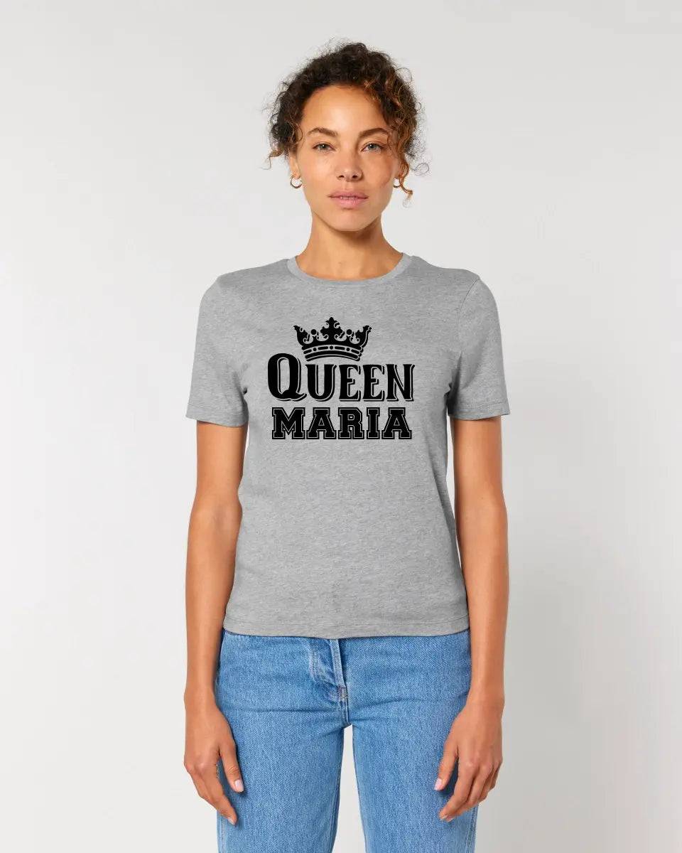 QUEEN + WUNSCHNAME • Ladies Premium T-Shirt XS-2XL aus Bio-Baumwolle für Damen • Exklusivdesign • personalisiert