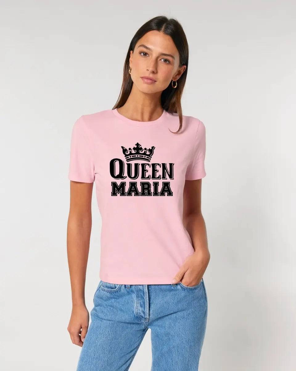 QUEEN + WUNSCHNAME • Ladies Premium T-Shirt XS-2XL aus Bio-Baumwolle für Damen • Exklusivdesign • personalisiert