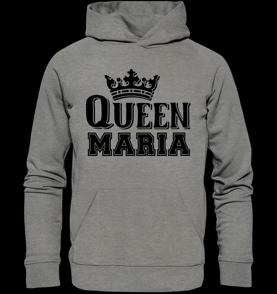 QUEEN + WUNSCHNAME • Unisex Premium Hoodie XS-5XL aus Bio-Baumwolle für Damen & Herren • Exklusivdesign • personalisiert