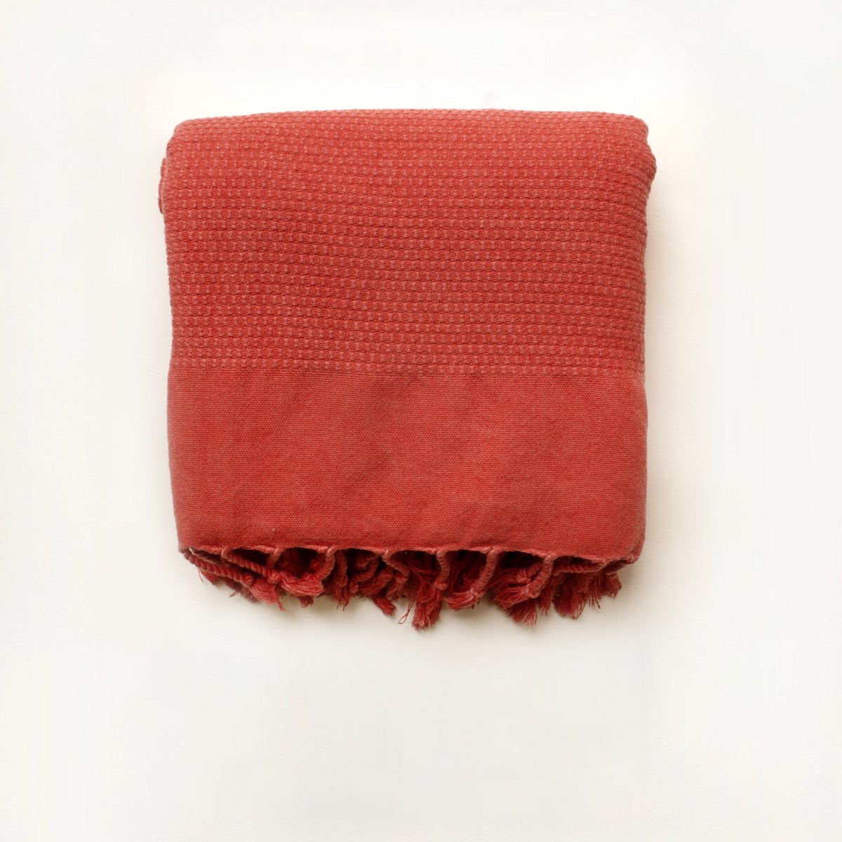 RED AND READY Stonewashed Turkish Towel - thick and soft for your best self care routine • türkisches Handtuch / Hamamtuch