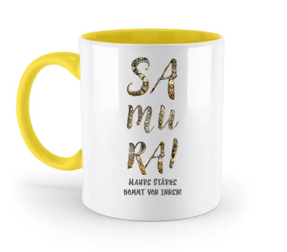 Samurai • zweifarbige Tasse • Exklusivdesign • personalisiert