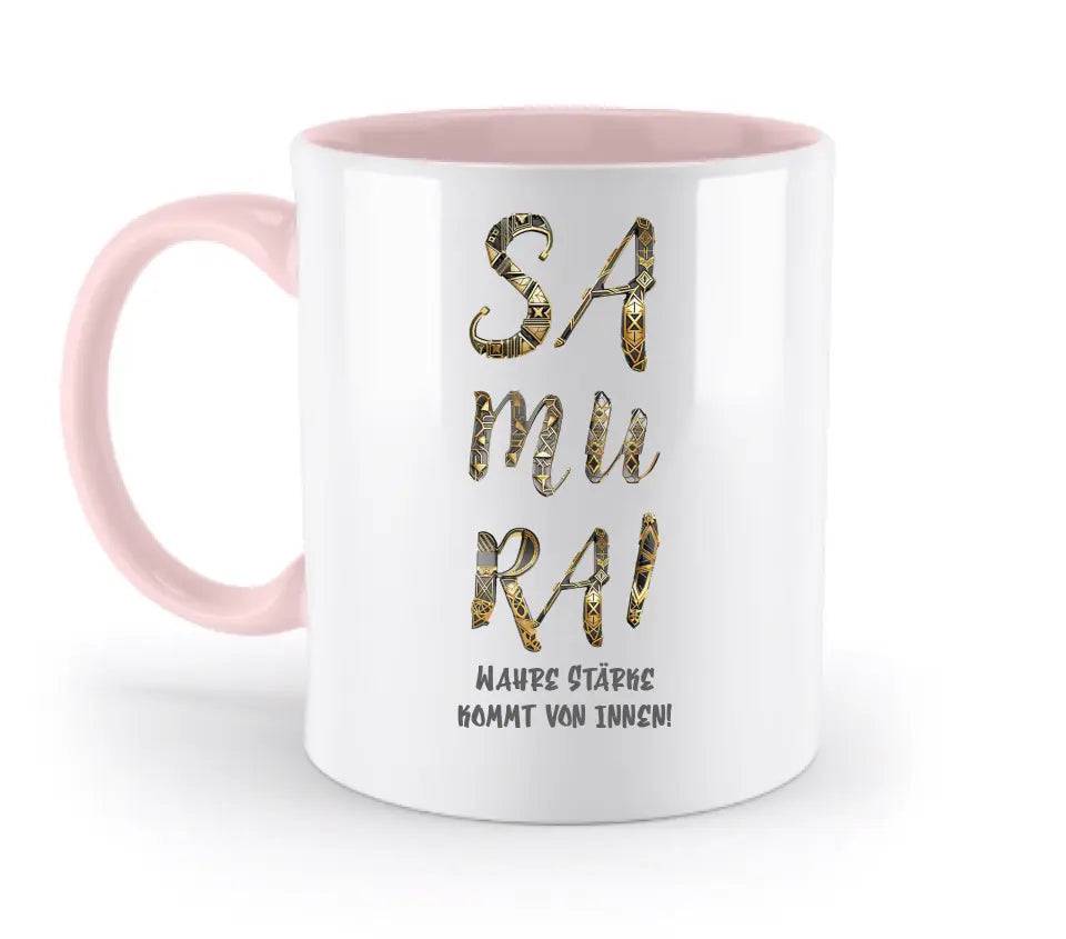 Samurai • zweifarbige Tasse • Exklusivdesign • personalisiert