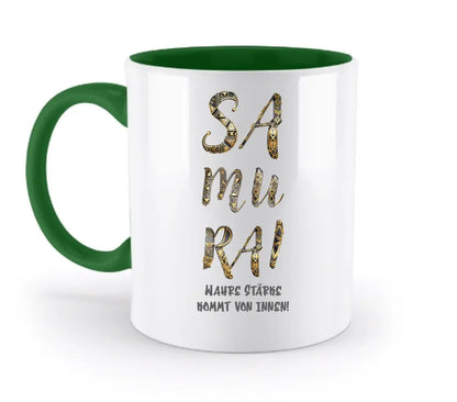 Samurai • zweifarbige Tasse • Exklusivdesign • personalisiert