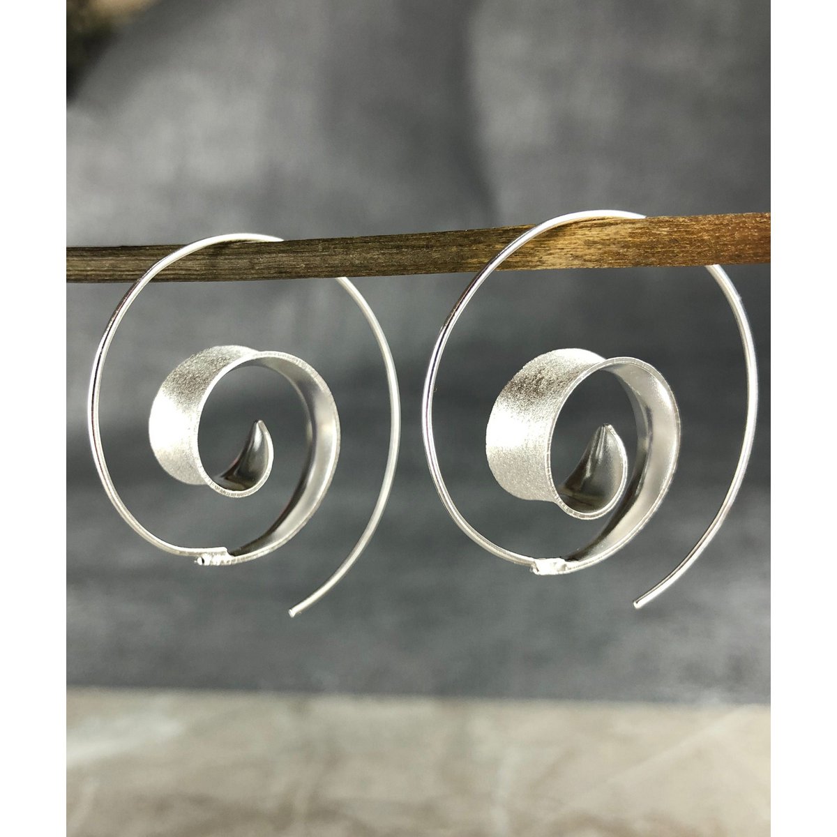 Spiral Ohrringe aus 925 Sterling Silber - Boho Tribal Eleganter Schmuck - OHR925-82