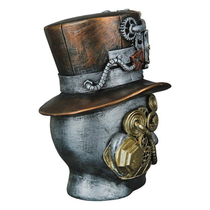 Steampunk • Futuristischer weiblicher Kopf • Skulptur • Wohndeko