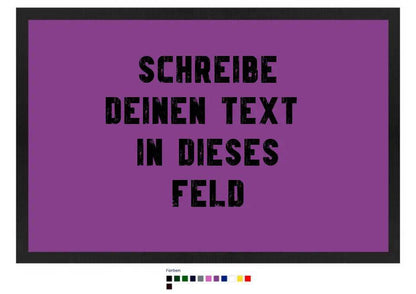 "TEXTBLOCK" Schreibe was du willst! • Fußmatte in 12 Farben