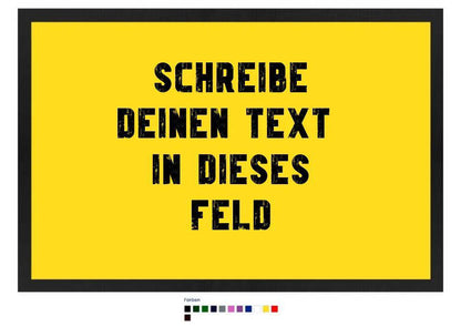 "TEXTBLOCK" Schreibe was du willst! • Fußmatte in 12 Farben