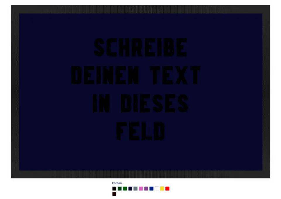 "TEXTBLOCK" Schreibe was du willst! • Fußmatte in 12 Farben
