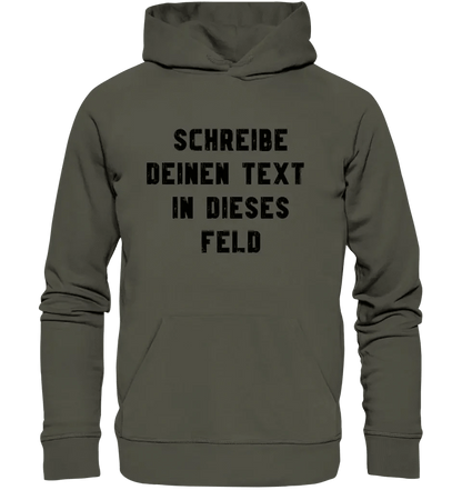 "TEXTBLOCK" Schreibe was du willst! • Unisex Premium Hoodie XS-5XL aus Bio-Baumwolle für Damen & Herren