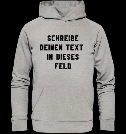 "TEXTBLOCK" Schreibe was du willst! • Unisex Premium Hoodie XS-5XL aus Bio-Baumwolle für Damen & Herren