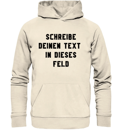 "TEXTBLOCK" Schreibe was du willst! • Unisex Premium Hoodie XS-5XL aus Bio-Baumwolle für Damen & Herren