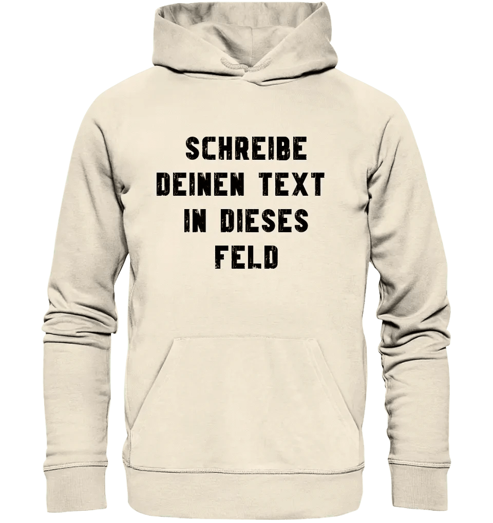 "TEXTBLOCK" Schreibe was du willst! • Unisex Premium Hoodie XS-5XL aus Bio-Baumwolle für Damen & Herren