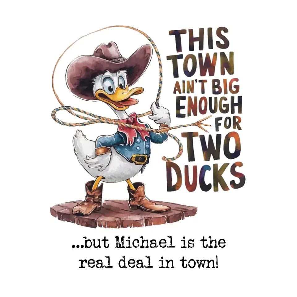 THIS TOWN 2 • DUCK • ENTE • STICKER 20x20 cm Aufkleber • personalisiert