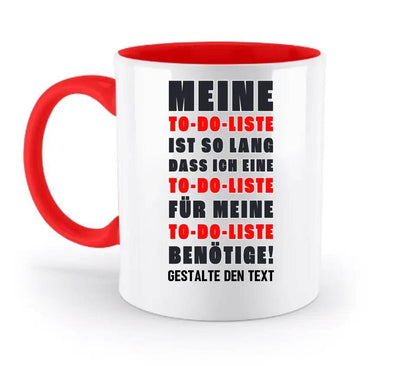 TO DO LISTE • zweifarbige Tasse • Exklusivdesign • personalisiert