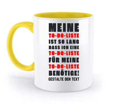 TO DO LISTE • zweifarbige Tasse • Exklusivdesign • personalisiert