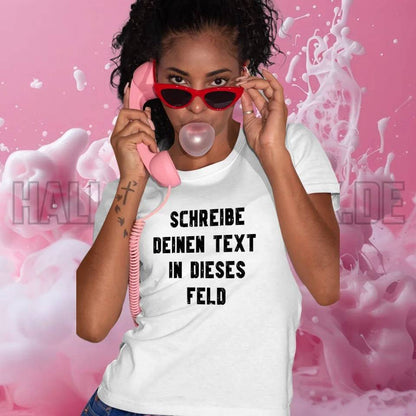 Textblock - Schreibe was du willst - Ladies Premium T-Shirt XS-2XL aus Bio-Baumwolle für Damen