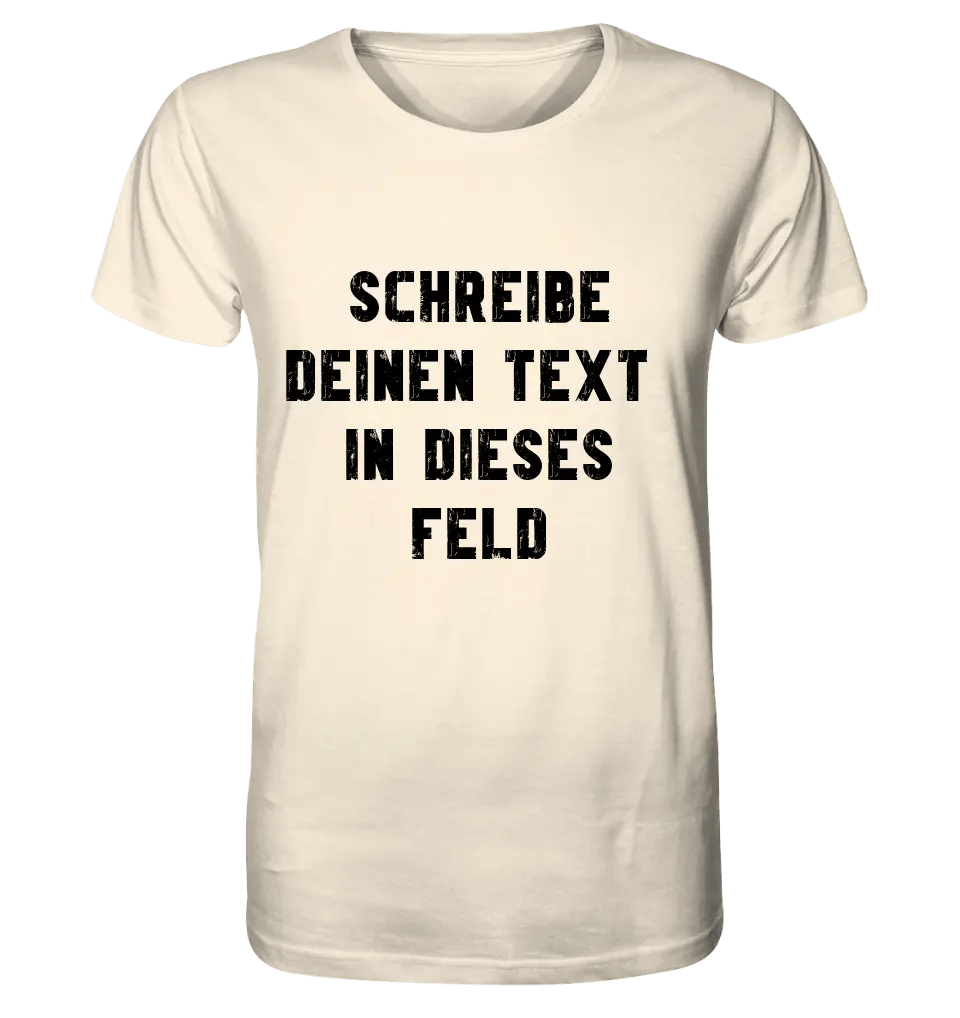 Textblock - Schreibe was du willst - Unisex Premium T-Shirt XS-5XL aus Bio-Baumwolle für Damen & Herren