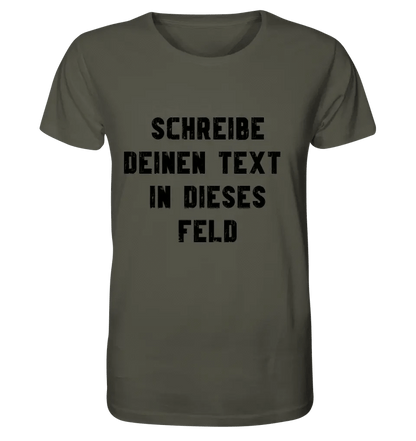 Textblock - Schreibe was du willst - Unisex Premium T-Shirt XS-5XL aus Bio-Baumwolle für Damen & Herren