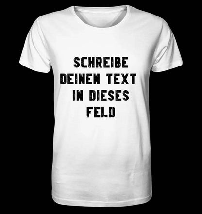 Textblock - Schreibe was du willst - Unisex Premium T-Shirt XS-5XL aus Bio-Baumwolle für Damen & Herren